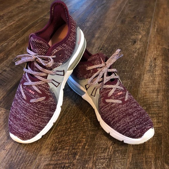 Nike Women's Athletic Shoes - Maroon and Gray - Picture 1 of 6